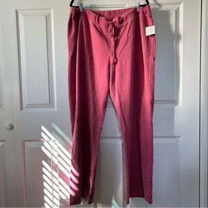 I.E. Relaxed Wide Leg Sweatpants Plus Size Hot Pink/Coral Pink, size 2X